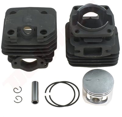 Cilinder met zuiger passend op Chinese kettingzaag 45mm 52cc NIKASIL