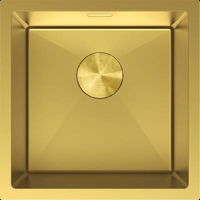 Mexen Trixo stalen spoelbak 1-kamer 440 x 440 , goud - 6413441000-55