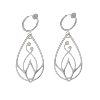 Klem oorbellen -filigraan -zilverkleur- geen gaatje- Charme Bijoux