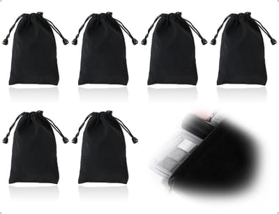 Dailygoods - fluwelen zakjes - sieradenzakjes - elegant en praktisch - zwart - stoffen zakjes - voor ringen en oordopjes - geschikt voor elke gelegenheid