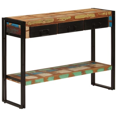 vidaXL - Wandtafel - 110x30x76 - cm - massief - gerecycled - hout