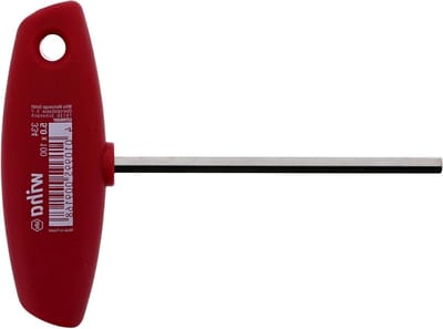 Zeskantsleutel - Inbussleutel T-handvat - Klus Klussen - Ergonomisch Handvat - 5.0 x 100mm - Grijs