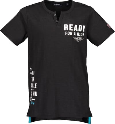 Blue Seven Jongens T-shirt - zwart - Maat 152