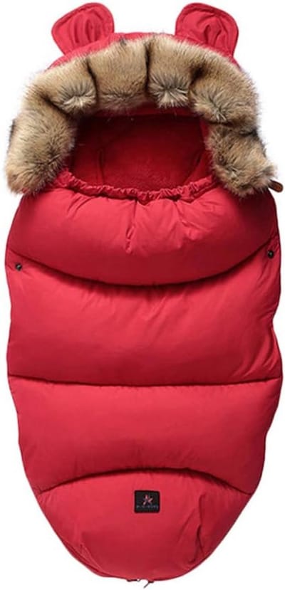 Universele Voetenzak voor Kinderwagen en Buggy - Warm, Waterafstotend Winter Slaapzak Rood