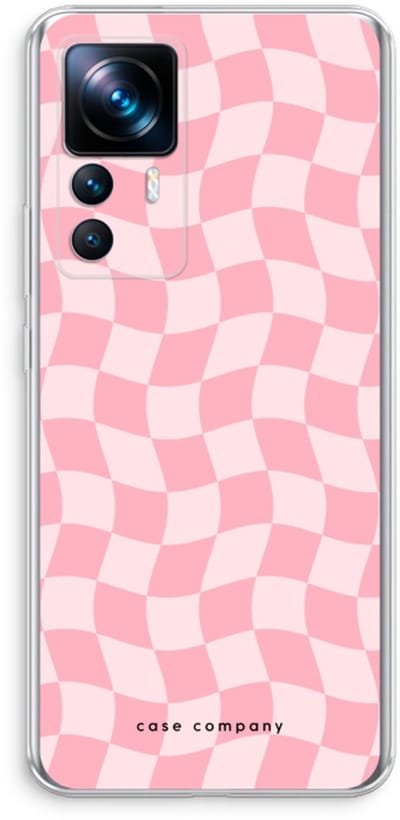 Case Company® - Hoesje geschikt voor Xiaomi 12T hoesje - Grid Roos - Soft Cover Telefoonhoesje - Bescherming aan alle Kanten en Schermrand