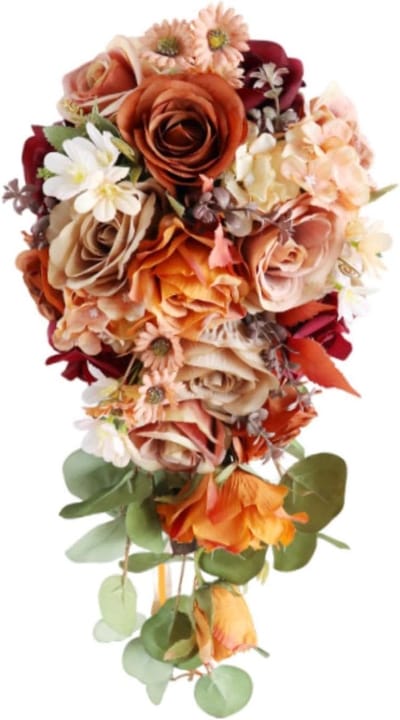 Bruidsboeket - Nep Bloemen - Bruiloft Decoratie - Levensechte Simulatie - 25x15x32 cm