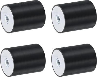 4x Rubberen Trillingsisolatoren M8 Schroefdraad Trillingsdempers voor Machines en Apparatuur