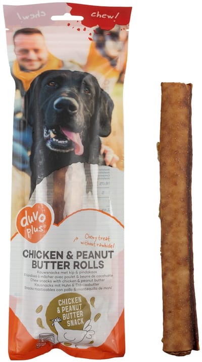 Duvoplus - Hondensnack - Hond - Chew! Kip & Pindakaas Sticks 12,5cm - 30pcs / 330g - 30st