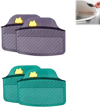 4 stuks - Draagbare toiletbril greep - Toiletbril Lifter - Hendel om de toiletbril te verstellen - Comfortabele handgreep voor thuisgebruik - Past op elke toiletbril (zwart, groen)