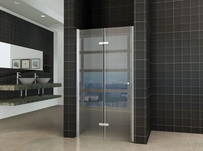 Wiesbaden Maki nisdeur vouwbaar links 900 x 2000 x 8 mm nano helder glas/chroom