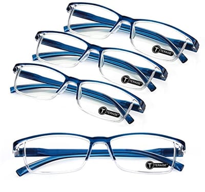 4x Mode Anti-Blauw Licht Leesbril voor Mannen en Vrouwen - Blauw Licht Blokkerende Lezer Bril Set