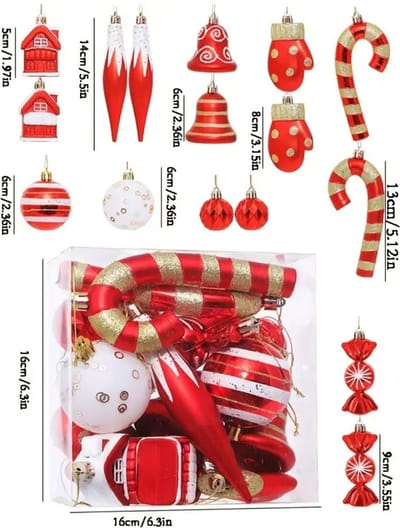 Livano Kerstballen - Kerstversiering - Plastic - Kerstballenset - Groen - 16 stuks