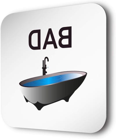 Aluminium Deurbord - Badkamer Bordje - Deur Aanduiding - Zwevend Effect - 150 x 150 mm - Aluminium
