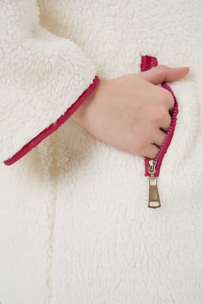 Pluche Nepbont Jas met Bindingdetail