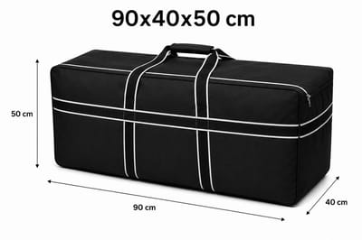 Van coos&aar | Basics Reistas met schouderriem - 90 x 40 x 50 cm - XXXXXL - 100 Liter - Zwart