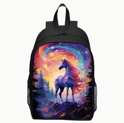 Eenhoorn Rugzak | Fantasiepatroon Rugtas | Dieren Rugzak | Rugzak Meisjes | Rugzak Jongens | Mooie rugzakken met Eenhoorn | 15 - 20 liter | Kinder Rugzak