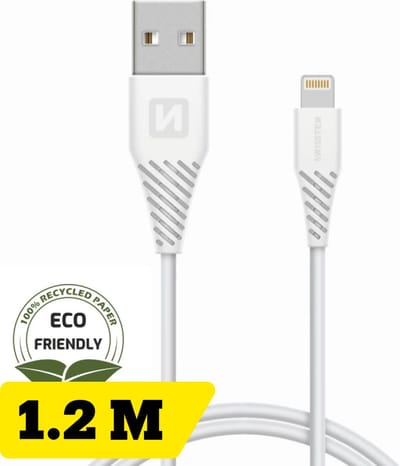 Swissten Lightning naar USB kabel - 1.2M - Geschikt voor iPhone 7/8/SE/X/XS/XR/11/12/13/14 - Wit - Duurzame verpakking
