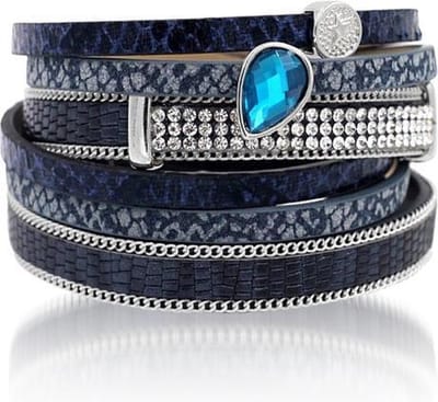 Montebello Armband Altin - PU Leer - Zirkonia - 38cm