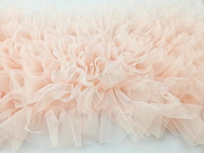 BamBella® Naai band - Breed mesh Kant rushes tutu tule tulle Roze - Sier afwerk band kleding maken