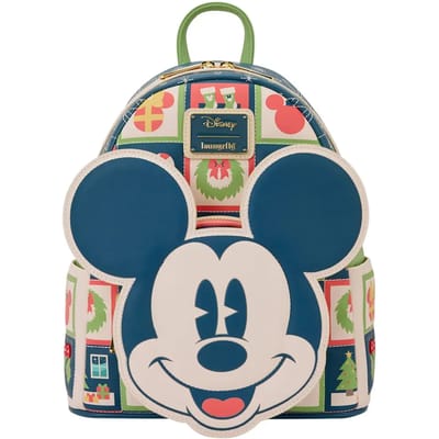 Disney Loungefly Mini Backpack Mickey and Minnie Holiday