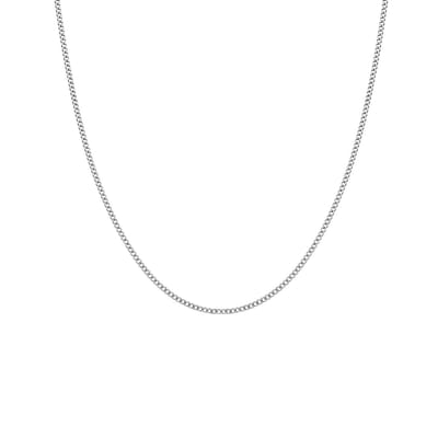 Lucardi Dames Ketting schakel - Echt Zilver - Ketting - Cadeau - 60 cm - Zilverkleurig