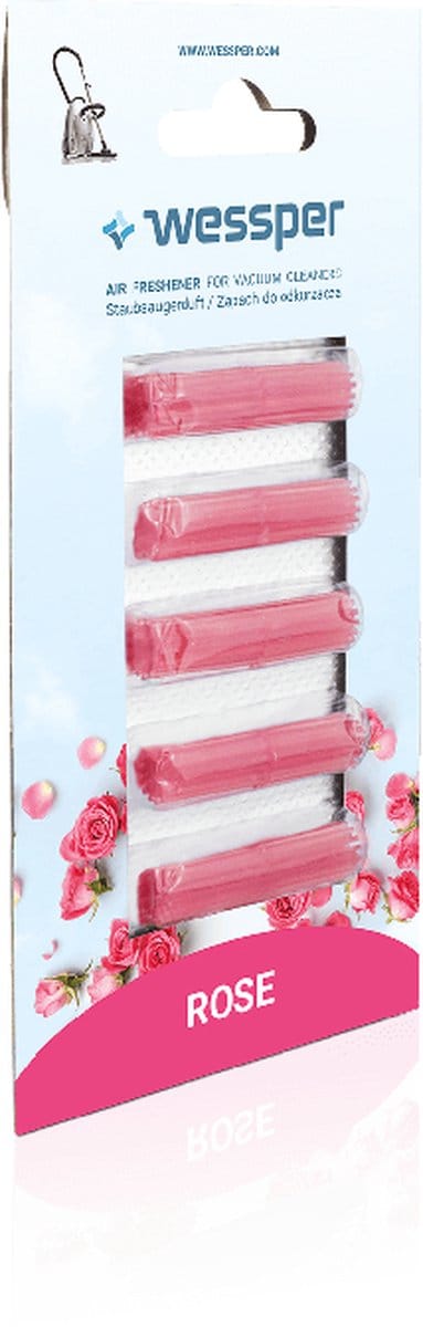 Geurstaafjes - parfum - luchtverfrisser voor stofzuiger (rozen) - 1x 5 stuks