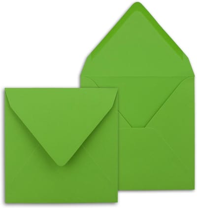 Vierkante Enveloppen - Lichtgroene Post - Uitnodigingen Versturen - Volledig Gekleurd Papier - 155 x 155 cm - Lichtgroen