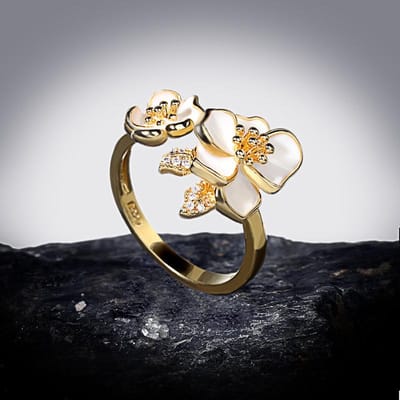 Exquise Kleine Frisse Witte Bloem Damesring Kleine Madeliefje Sieraden Dames Zilver Handgemaakte Emaille Ring Trouwringen 10 white