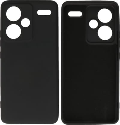 Hoesje Geschikt voor Xiaomi Redmi Note 13 Pro Plus - Fashion Telefoonhoesje Backcover - Siliconen Hoesje - Zwart