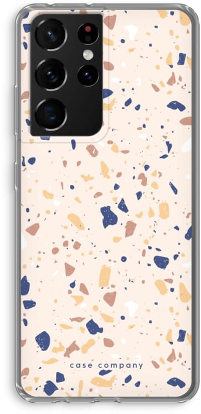 Case Company® - Hoesje geschikt voor Samsung Galaxy S21 Ultra hoesje - Terrazzo N°23 - Soft Cover Telefoonhoesje - Bescherming aan alle Kanten en Schermrand