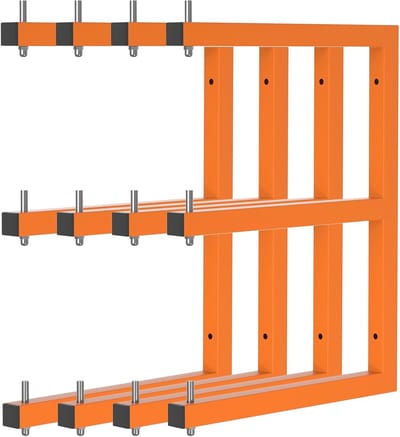 Houten wandrek met 6 niveaus voor opberging - stevige organiser voor garage en huis (4 stuks)