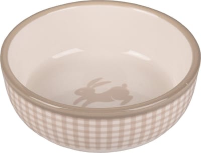 Flamingo Mylo - Eet- En Drinkpot Knaagdier - Eetpot Knaagdier Mylo Keramisch Beige-wit 13,3x13,3x4,6cm400ml - 1st - 129649 - 1st