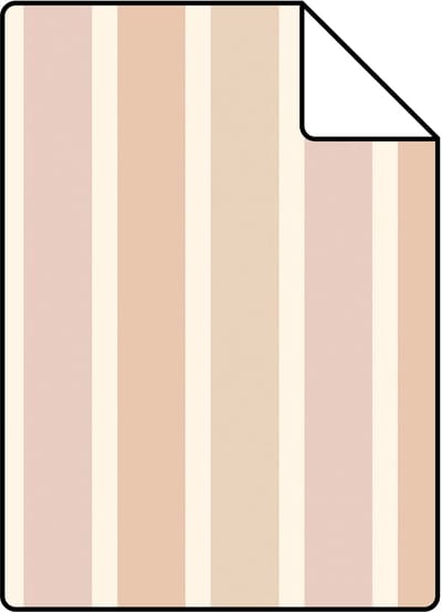 Proefstaal ESTAhome behang strepen beige, terracotta en mauve paars - 26.5 x 21 cm - 131505-S