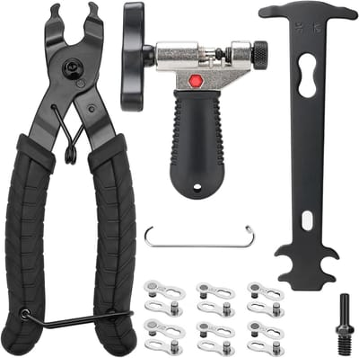 Bicycle Chain Tool met Chain Lock en Chain Rivet, RVS Fietsaccessoire voor Onderhoud en Reparatie