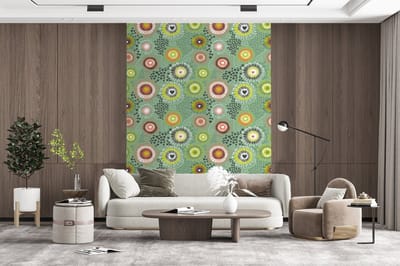 Behang - Fotobehang Bloem - Design - Hartjes - Breedte 165 cm x hoogte 220 cm