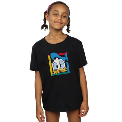Disney Meisjes Donald Duck Paniekerig Katoenen T-Shirt (Zwart)