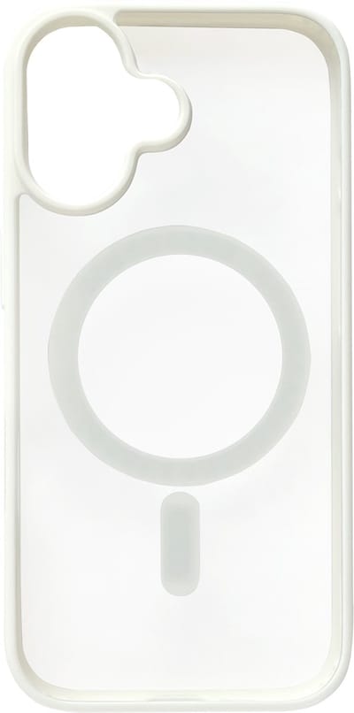 Hoesje Geschikt voor Apple iPhone 17 - Wit - Casemania Magnetisch Bumper Back Cover Geschikt voor MagSafe - Zachte TPU Rand en Krasbestendige Transparante Achterkant Back Cover