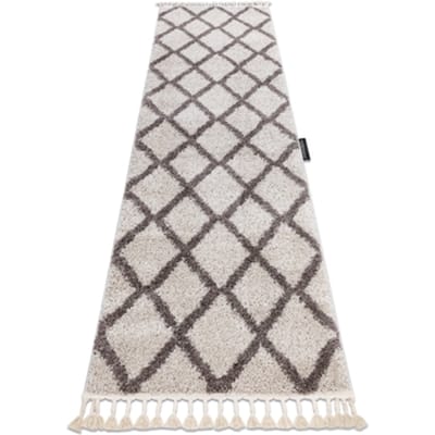 Kleden Rugsx Tapijt, Vloerbekleding BERBER TROIK crème - voor 80x300 cm