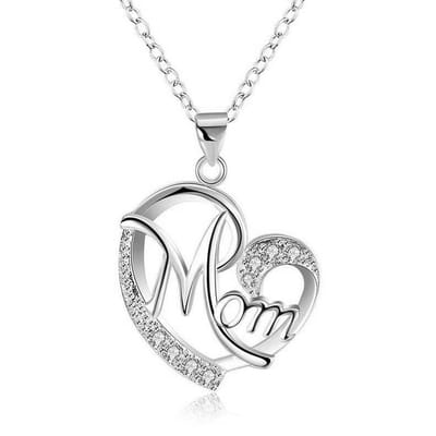 Lumici® | Mama Ketting - Mom Necklace - Hart - Hartje - Heart - Cadeau Voor Vrouwen - Mama - Mam - Ma - Kado - Moederdag Cadeau - Valentijn - Liefde - Verrassing - Goud & Zilver