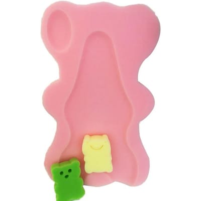Spons Baby Badmat Antislip Sponsmat Antislip Badkuip Baby Badmatje Nieuwgeboren Zitje voor Babyverzorging roze