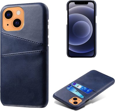 Coverup Hoesje - Geschikt voor iPhone 13 Hoesje - Coverup Dual Card Back Cover - Blauw