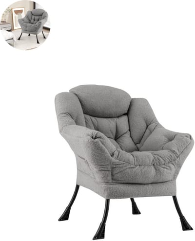 Fauteuil - Relaxzetel - Relaxstoel - Relaxfauteuil - Stoel - Met armleuning - Voor één Persoon - Grijs