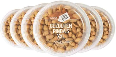 Verse Klassenoten Pinda's XXL Gezouten - 6 x 210 gr - Voordeelverpakking
