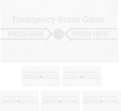 Noodknop Glasbeschermer - Alarmknop Kap Breekglas - Brandbeveiliging - Hittebestendig Ontwerp - 76 x 39 cm - Transparant