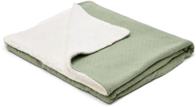 Gebreid wiegdeken - Fleece – Groen – Essentials