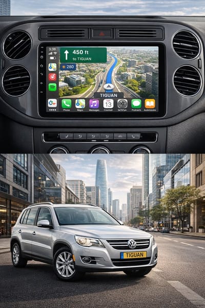 ADIVOX T1 9 inch geschikt voor VW Tiguan/Golf Plus 2007-2016 Android 15 CarPlay/Auto/Wifi/RDS/DSP/DAB+