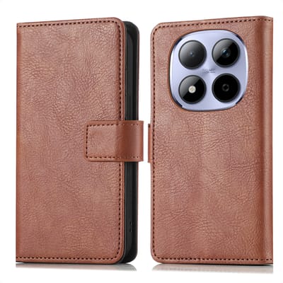 imoshion Hoesje - Geschikt voor Xiaomi Redmi Note 15 (4G) - Luxe Bookcase - Bruin