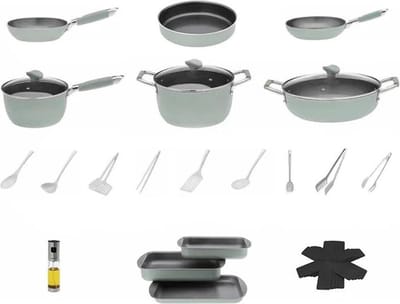 Primecook - Complete 23-delige pannenset 'Vittoria' - PFAS-vrij - inductie - veilige en slijtvaste antiaanbaklaag