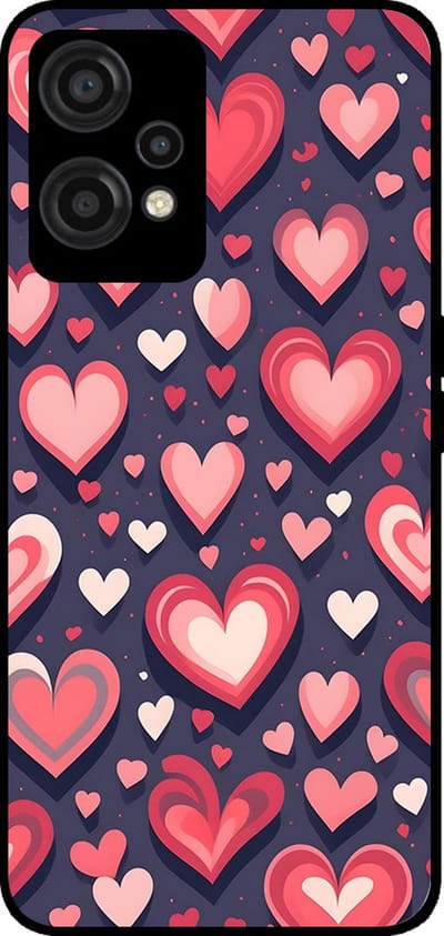 Smartphonica Telefoonhoesje Geschikt voor OnePlus Nord CE 2 Lite met Hartjes Opdruk - TPU Backcover Case With Heart Design geschikt voor OnePlus Nord CE 2 Lite