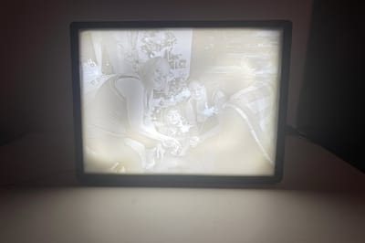Personaliseerbare 3D-geprinte Litofaan Fotolijst met LED-verlichting